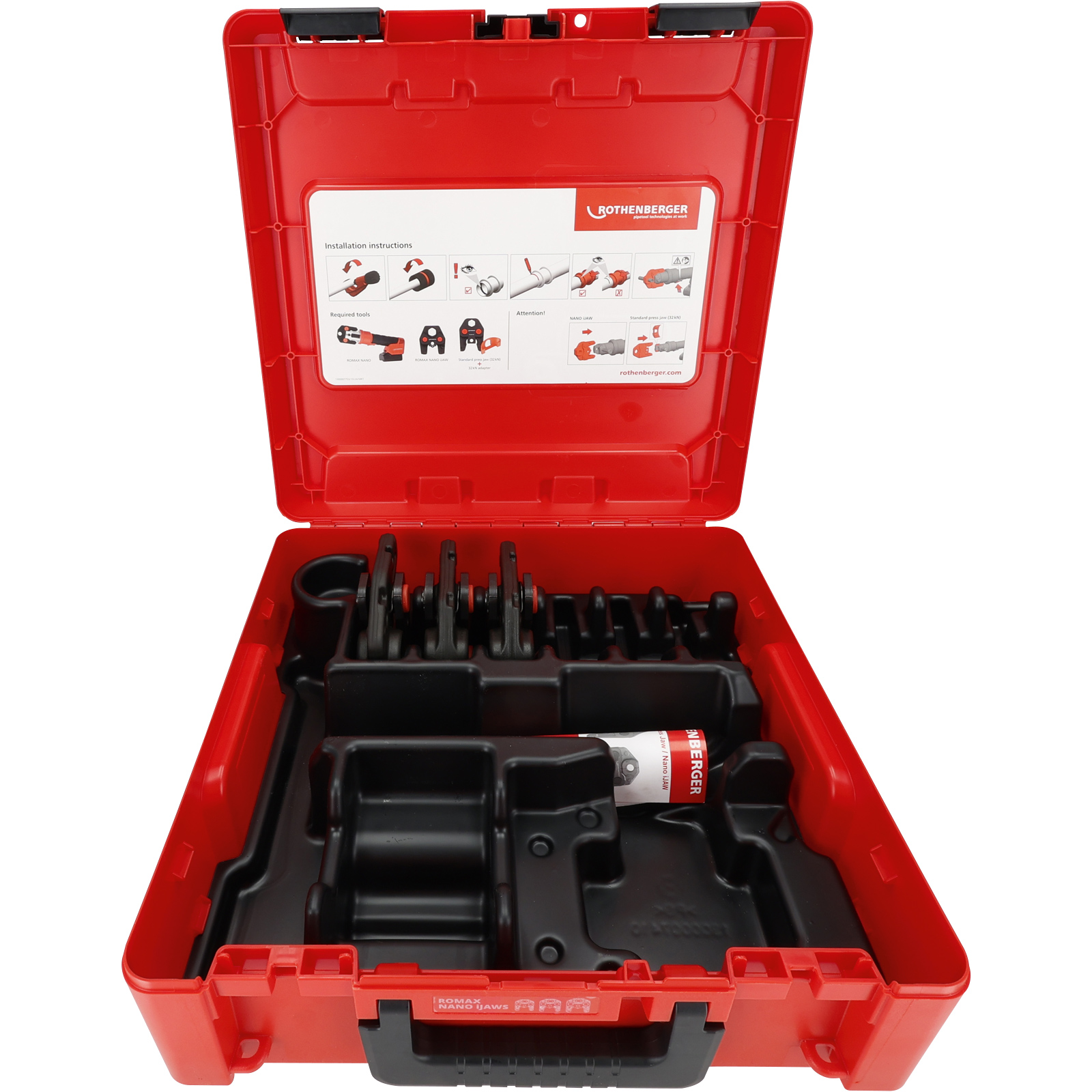 ROTHENBERGER Jeu de mâchoires de presse ROMAX NANO iJAW, M, 15-22-28 mm