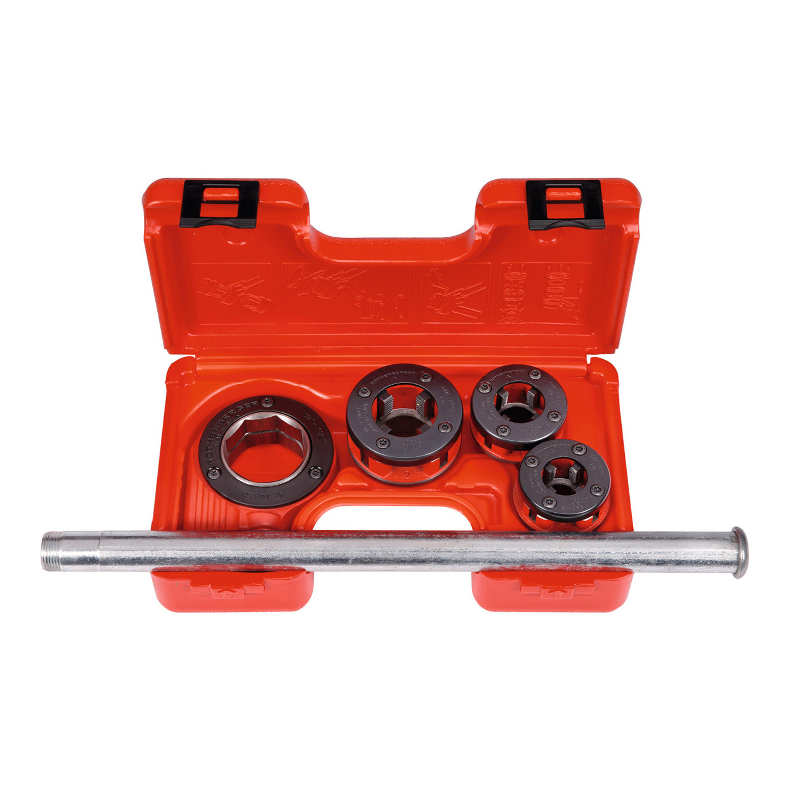 Set de filières ROTHENBERGER Industrial SuperCut avec 3 têtes de coupe en coffret - 070780X