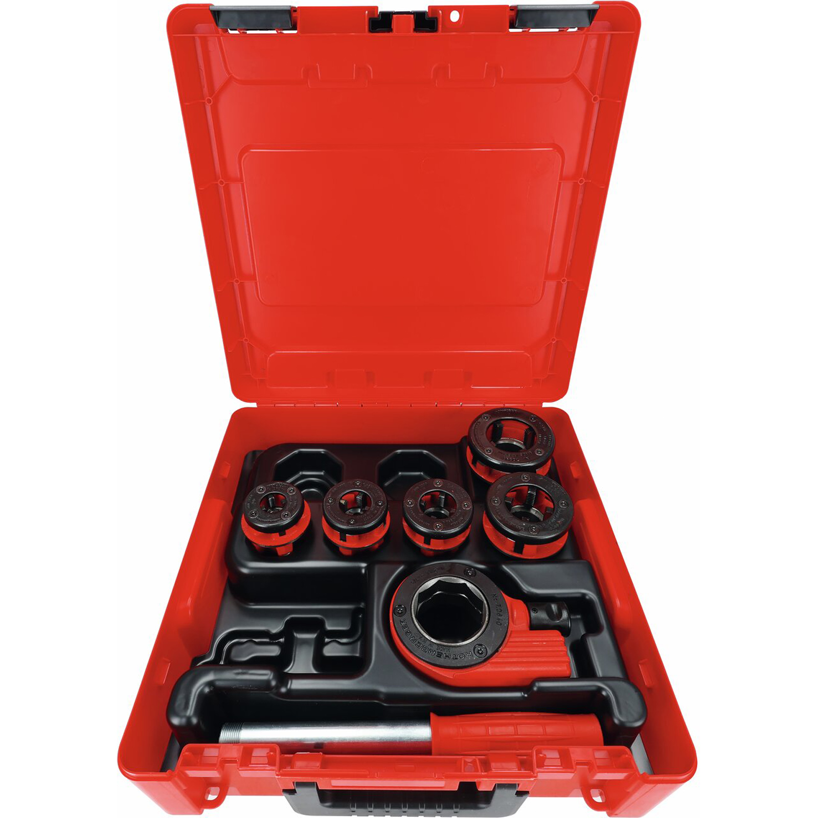 Rothenberger SUPER CUT-Set, filière à cliquet BSPT R, 3/8"-1/2"-3/4"-1"-1.1/4" en coffret