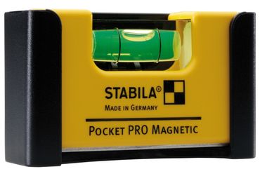Niveau à bulle magnétique Pocket PRO de Stabila, 7 cm, système magnétique aux terres rares