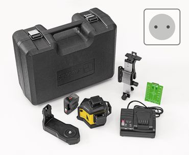 Stabila Multilignes Laser LAX 600 G, système 12 V, coffret 7 pièces, 1x 2,0 Ah et chargeur CAS