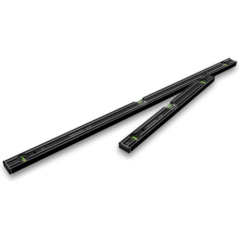 Set de niveaux à bulle Stabila 80 AS-2 Dark Shadow, 2 pièces, 60 cm, 120 cm, Aluminium