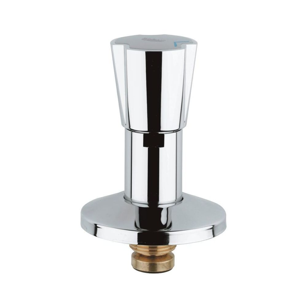 Tête supérieure Grohe DN 20 pour robinets UP 3/4", poignée triangulaire, isolée thermiquement, rosace coulissante, marquage bleu/rouge, chromé