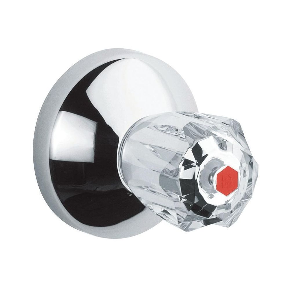 Kit de robinetterie encastrée Grohe Atlanta T20-80 mm avec poignée brillante rouge, chromé, 19831000