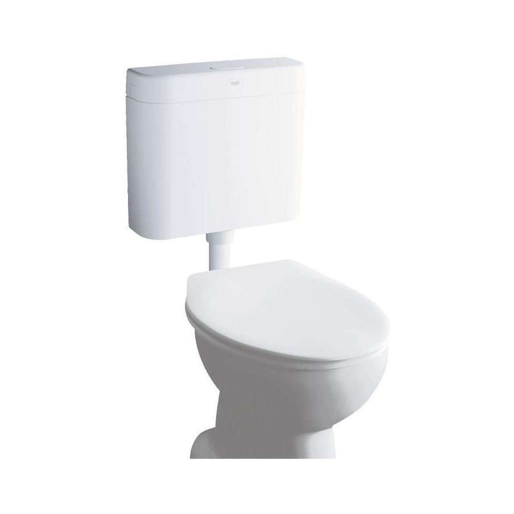 Cuve de chasse d'eau Grohe à poser 6-9 litres réglable avec rinçage interruptible, blanc alpin, 37791SH0