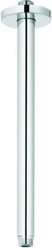 Sortie de douchette de plafond Grohe Rainshower, longueur 292 mm, avec rosace ronde, chromé, référence 28497000