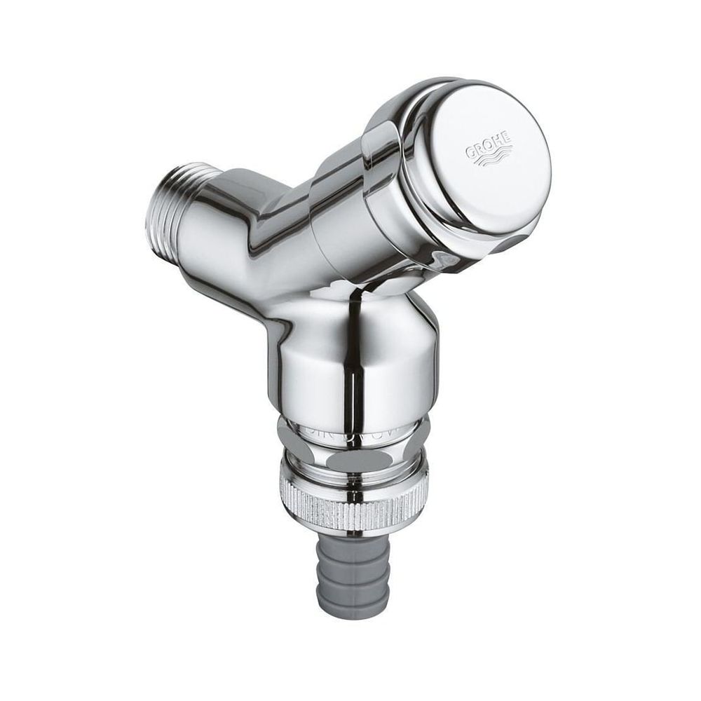 Ensemble robinetterie Grohe DN 15 en exécution à siège incliné avec aérateur de tube type C, chromé, 41190000