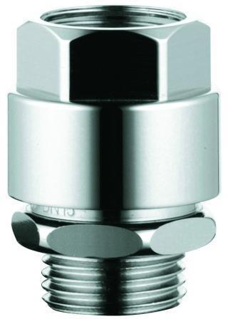 Aérateur de tuyauterie Grohe, modèle C, DN 15, montage vertical, protection contre le reflux, finition chromée, référence 41238000