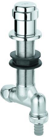 Grohe Original WAS vanne sous évier DN 15, montage sur évier, réglable 50 mm, tête de graisse 1/2", anti-retour type EB, chromé