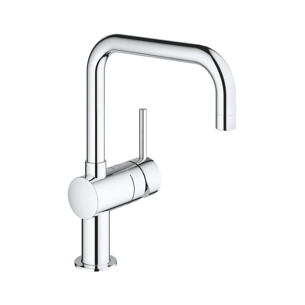 Mitigeur monocommande Grohe Minta pour évier, montage 1 trou, bec en U pivotant, 11,5 l/min, chromé, 32488000