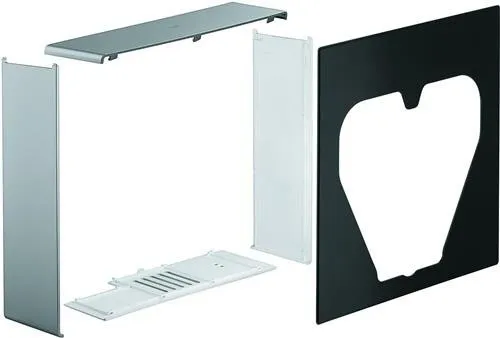 Grohe Panneaux pour Sensia IGS WC douchette, boîtier chromé mat, façade noire, blanc alpin/noir, 14911LK0