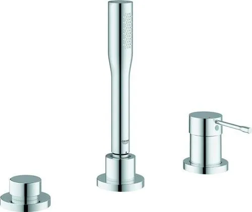 Grohe Euphoria Essence mitrosette 3 trous mitigeur monotrou pour baignoire avec pommeau C, chromé, 19976001
