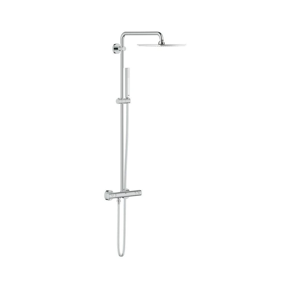 Grohe Euphoria System 230 Système de douche, avec mitigeur thermostatique apparent, fixation murale, SpeedClean, chromé, 26187000