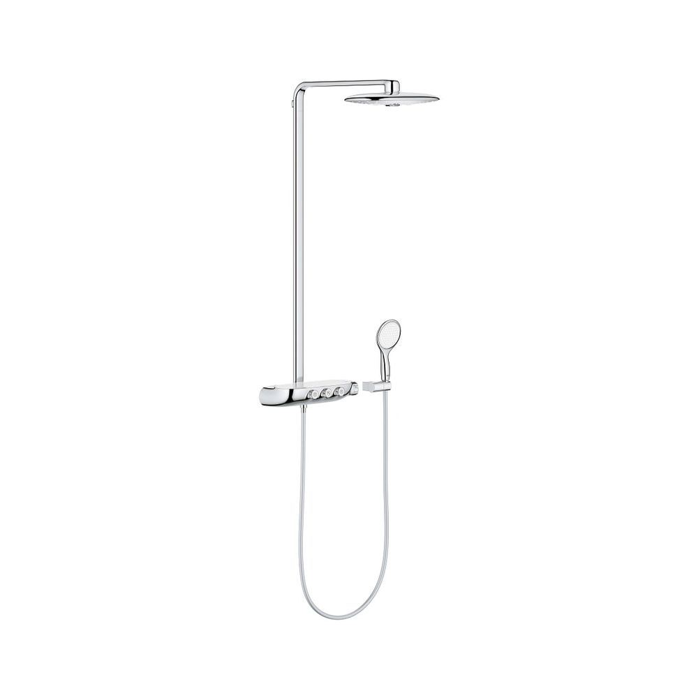 Système de douche Grohe Rainshower SmartControl Duo 360 - Avec mitigeur thermostatique encastré, montage mural, finition chromée