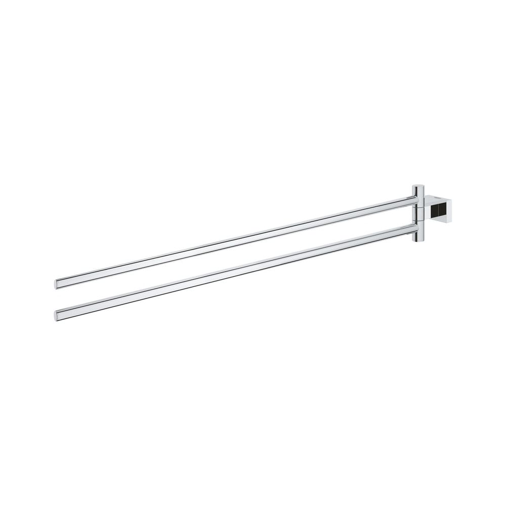 Support de serviette Grohe Essentials Cube 2 bras pivotant, 439 mm de portée, chromé, 40624001