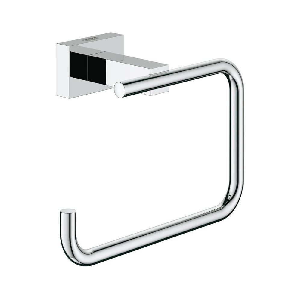 Porte-rouleau de papier toilette Essentials Cube sans couvercle chromé GROHE
