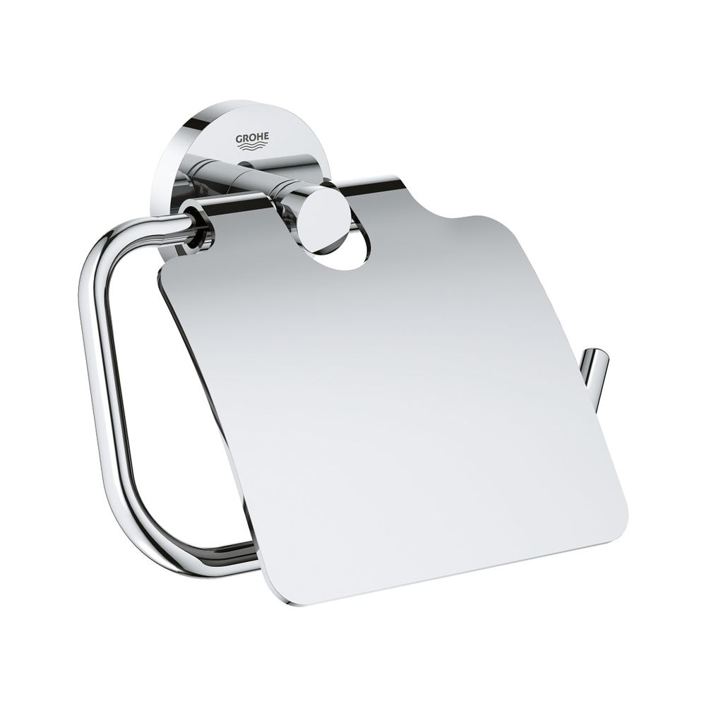 Porte-rouleau de papier toilette Essentials avec couvercle chromé GROHE