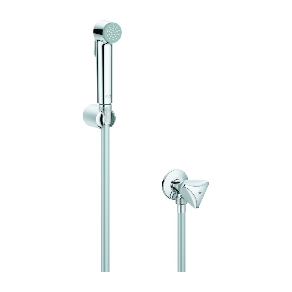 Grohe Tempesta-F Trigger Spray 30 kit de fixation murale avec vanne d'arrêt, flexible de douche 125 cm, chromé, 27514001