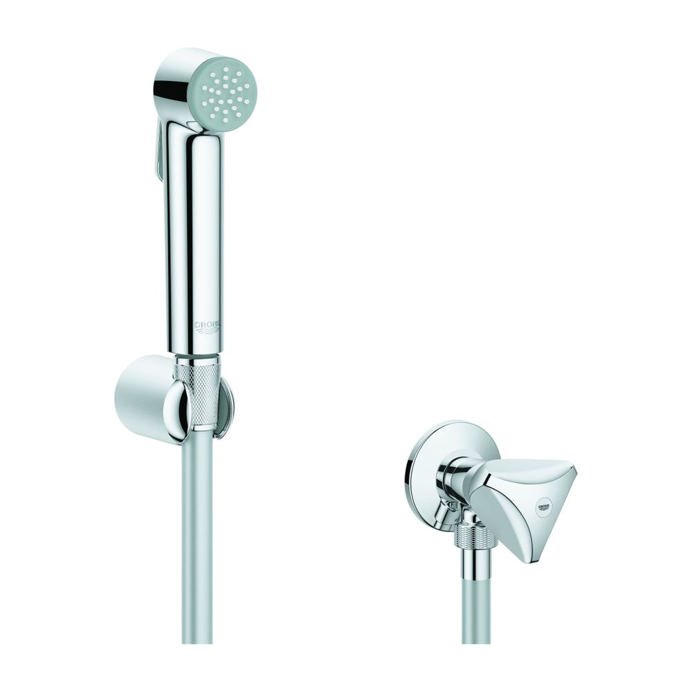 Grohe Tempesta-F Trigger Spray 30 Kit mural avec vanne d'arrêt, flexible de douche 150 cm, chromé, 26357000