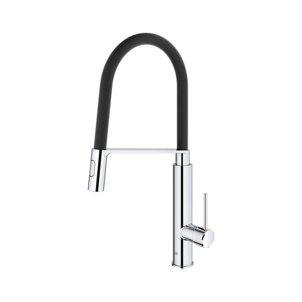 Robinet de cuisine Grohe Concetto à bec extractible SpeedClean, montage à trou unique, chromé, 31491000