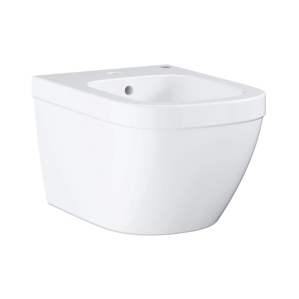 Bidet mural en céramique Grohe Euro, 1 trou de robinet, avec trop-plein, Alpinweiß, 39208000