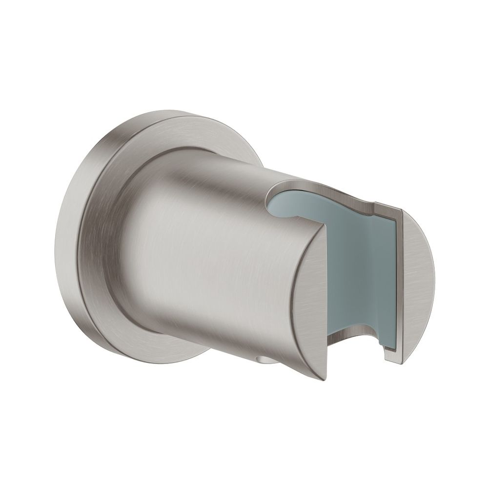 Grohe Support de douchette murale Rainshower, fixe, rosace ronde, Supersteel, 27074DC0