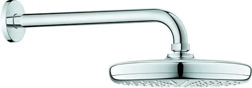 Grohe Set pommeau de douche Tempesta 210, bras de douche 286 mm, 1 mode de jet, 8,5 l/min à 3 bars, chromé, 26412000
