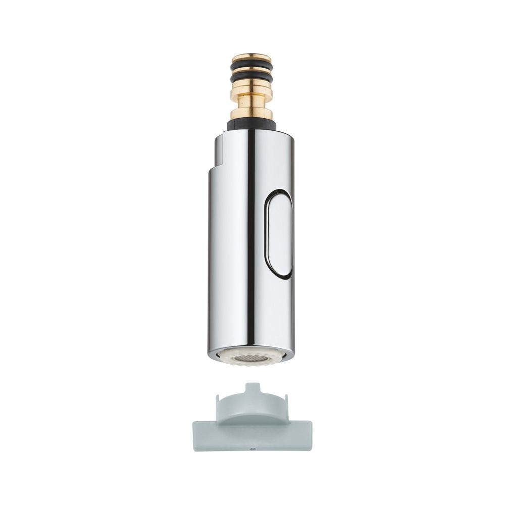 Pommeau de douchette Grohe, extractible SpeedClean Profi avec mousseur, pour batteries de robinetterie Concetto, chromé, 46967000