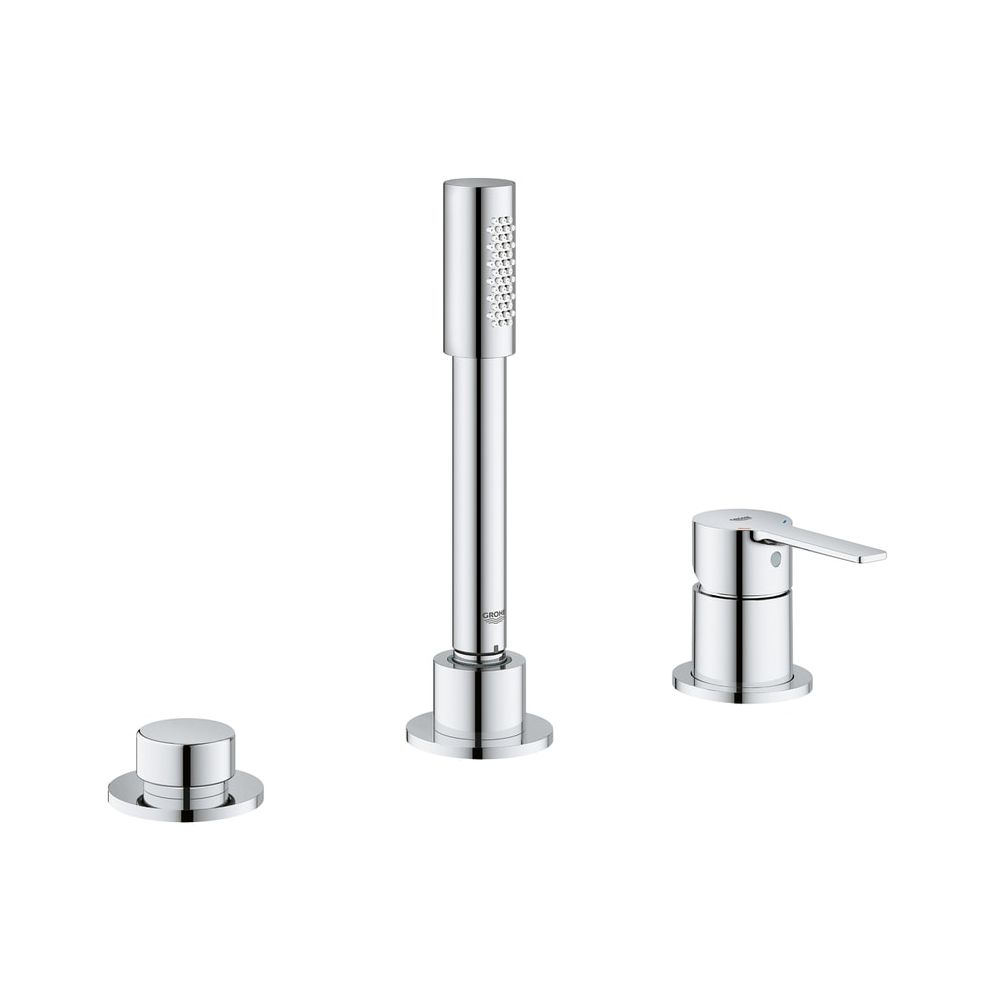 Combinaison mitigeur monocommande 3 trous Lineare pour baignoire, chrom, 19965001 GROHE