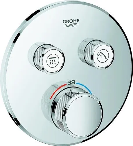 Mitigeur thermostatique Grohe Grohtherm SmartControl 29119 FMS rond 2 vannes d'arrêt chrom