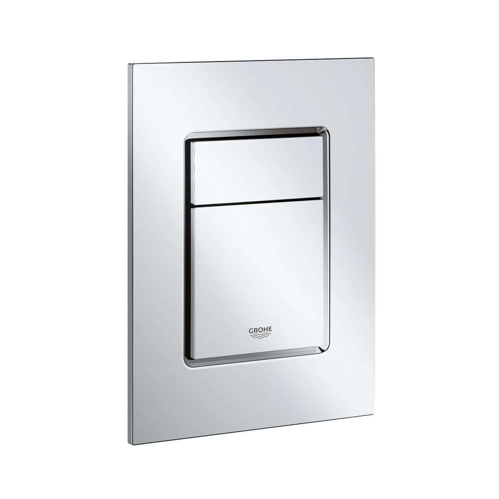 Grohe Bouton de chasse WC Skate Cosmopolitan S, 130x172 mm, pour petit regard de visite, montage vertical, chromé, 37535000