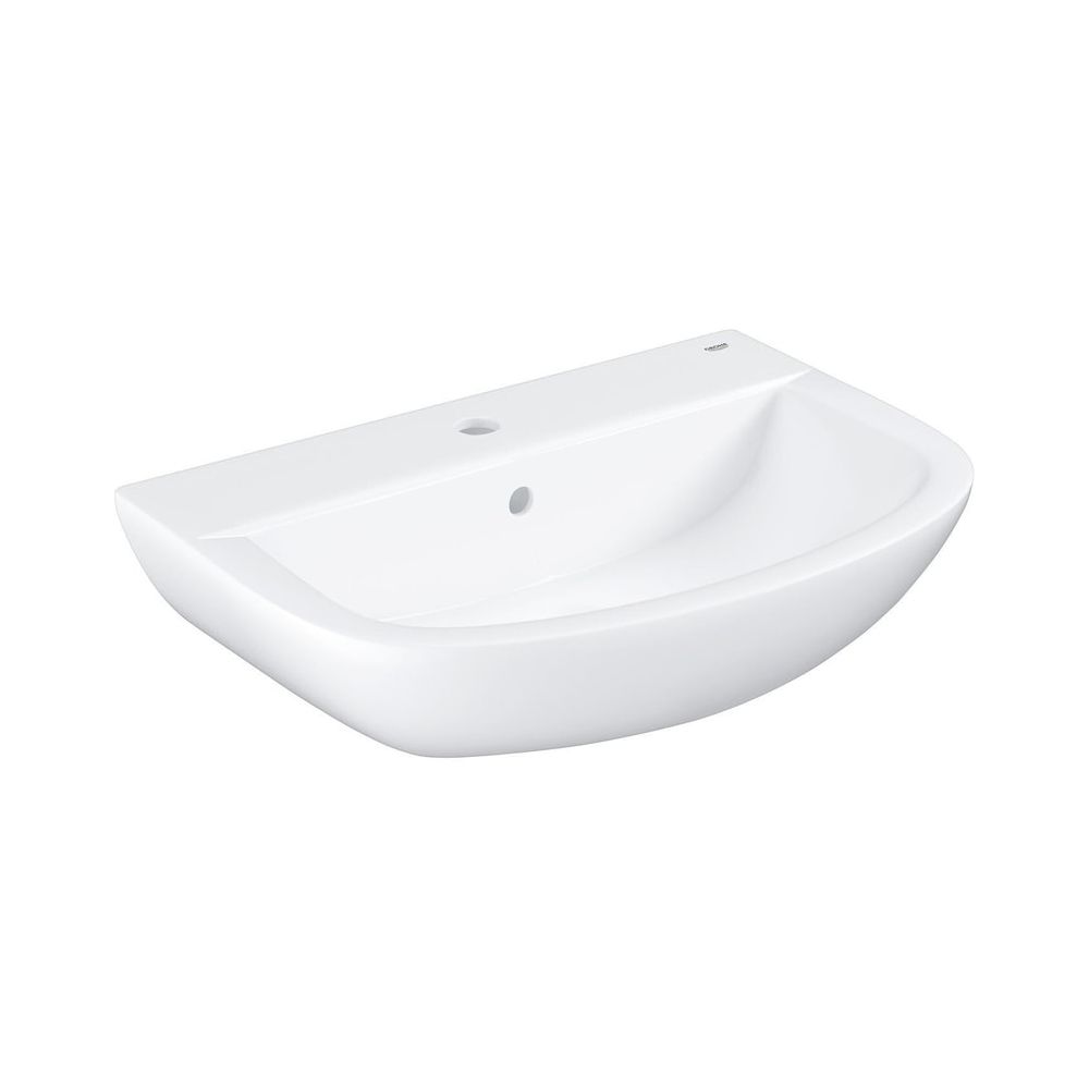 Grohe Lavabo en céramique Bau, mural, 609x442 mm, 1 trou de robinet, avec trop-plein, blanc alpin, 39421000