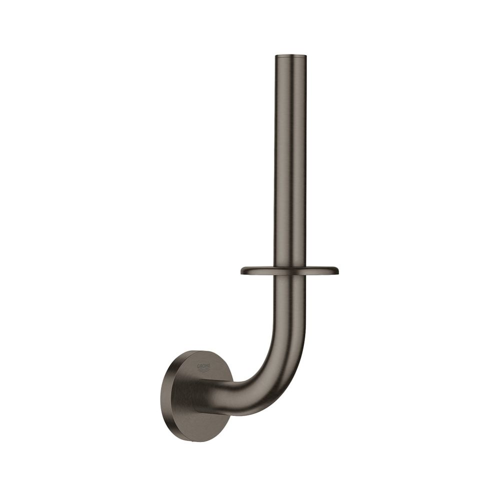 Grohe Essentials Porte-rouleau de papier toilette de rechange, montage mural, graphite dur brossé, 40385AL1