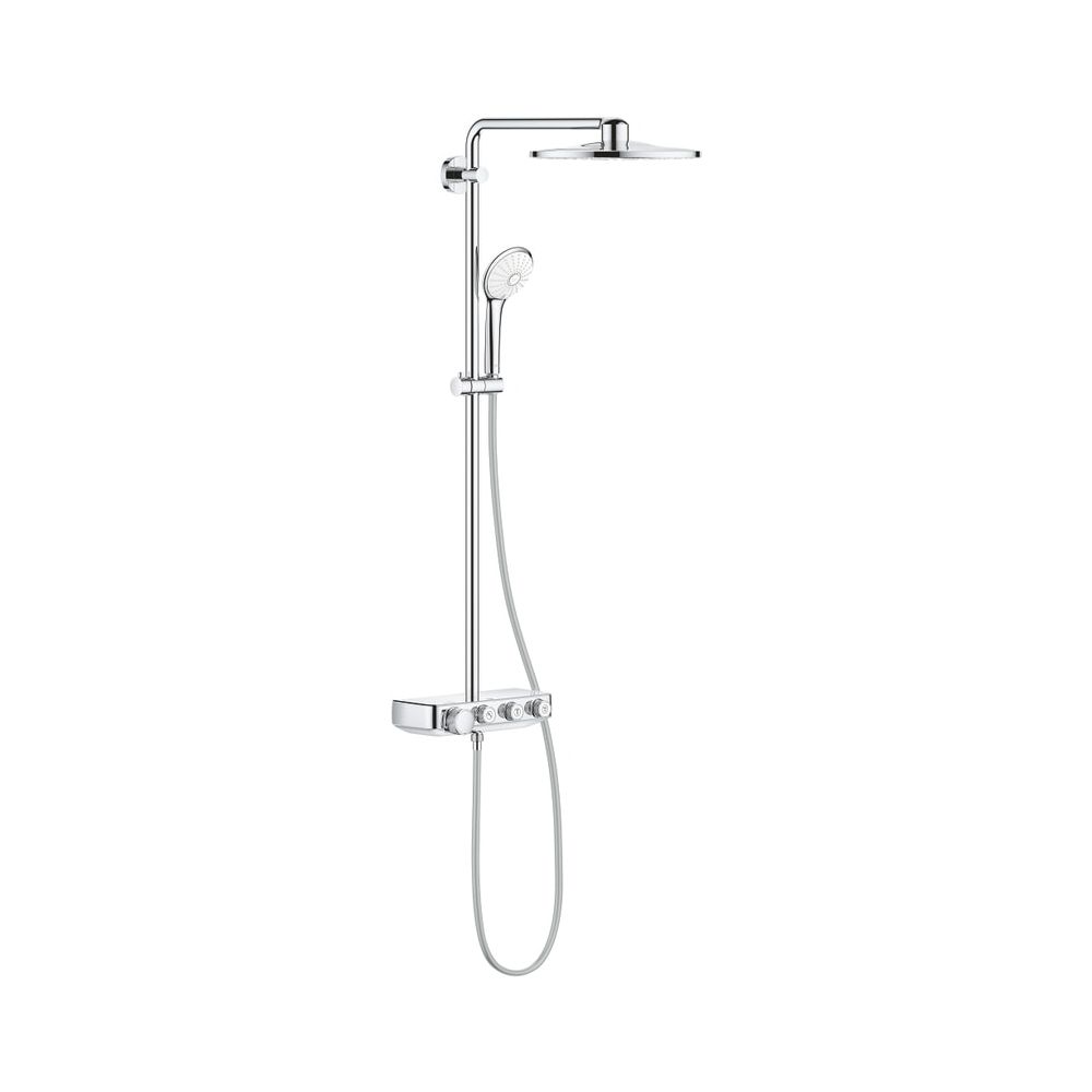 Grohe Euphoria SmartControl System 310 Duo - Système de douche, avec batterie mitigeur thermostatique sur pied, montage mural, Chrome, 26507000