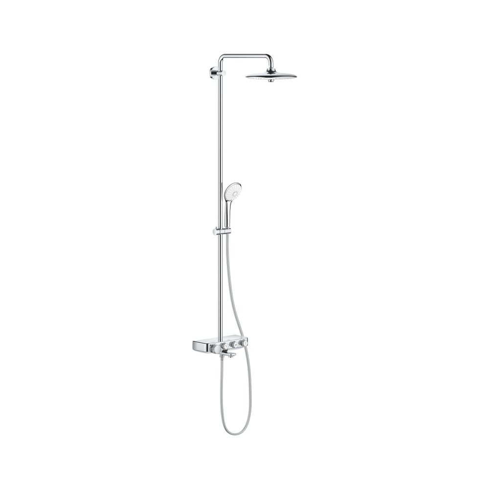Système de douche Grohe Euphoria SmartControl 260 Mono avec mitigeur thermostatique apparent et colonne de douche murale, chromé, 26510