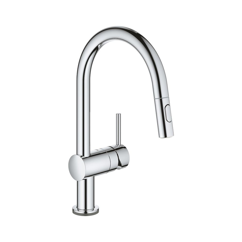 Robinetterie de lavabo Grohe Minta Touch, 1 trou, bec C, chromé, douchette double extractible
