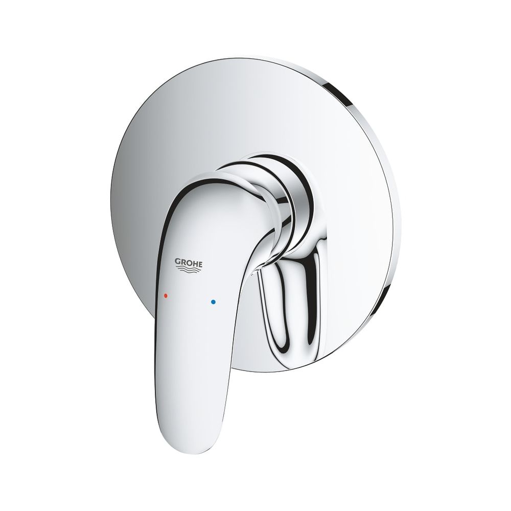 Grohe Mitigeur de douche monocommande Eurostyle, kit de montage complet pour Rapido SmartBox, levier fermé, chromé, 24046003