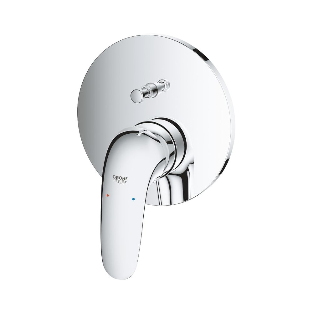 Grohe Eurostyle Mitigeur monotrou pour baignoire, Kit de montage prêt à poser pour Rapido SmartBox, levier fermé, Chrome, 24047003
