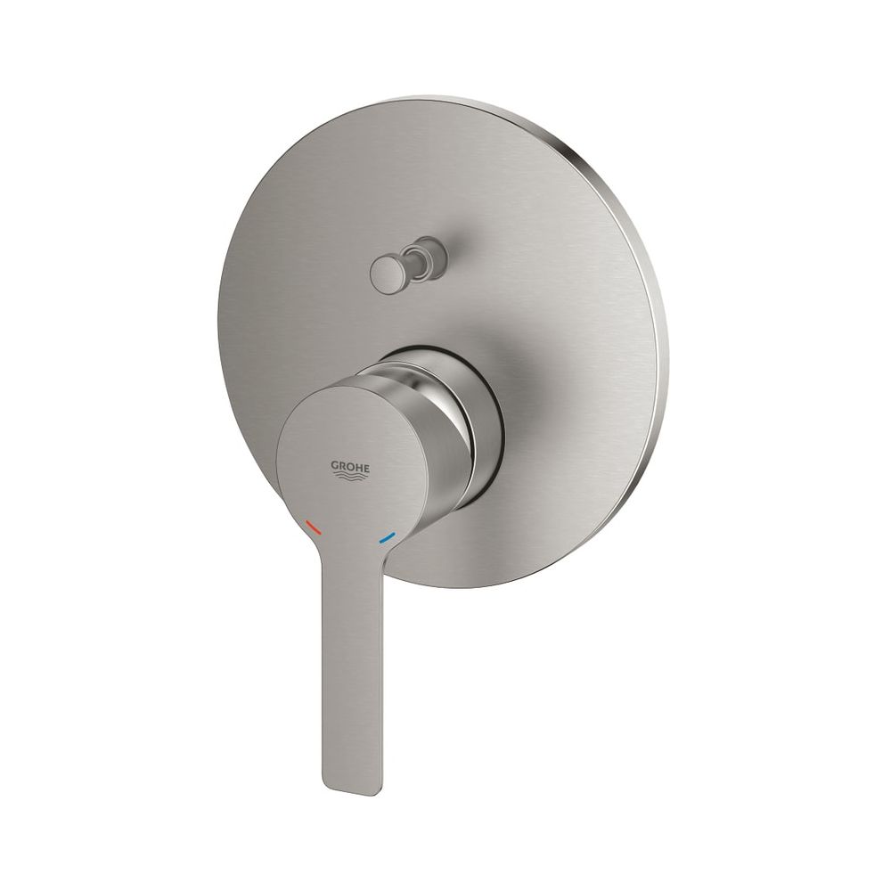 Grohe Lineare Mitigeur monocommande pour baignoire, kit de montage prêt à poser pour Rapido SmartBox, Supersteel, 24064DC1