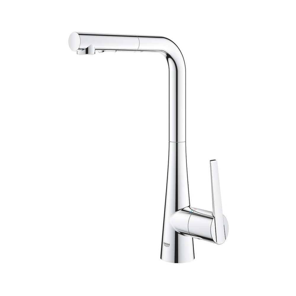 Grohe Zedra Mitigeur monocommande pour évier, bec orientable extractible, chromé, 32553002