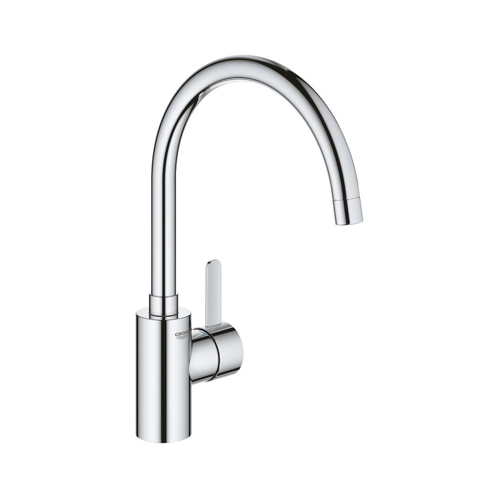 Robinetterie de cuisine Grohe Eurosmart Cosmopolitan à levier unique avec EcoJoy (5,7 l/min), bec haut, Chromé