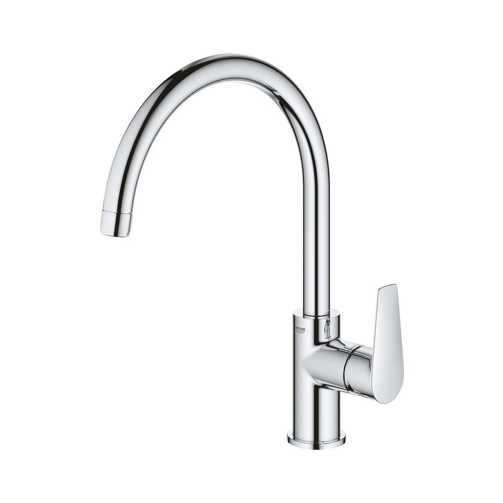 Robinet de cuisine BauEdge monocommande à montage 1 trou, bec haut pivotant à 360° Chromé 31367001 GROHE