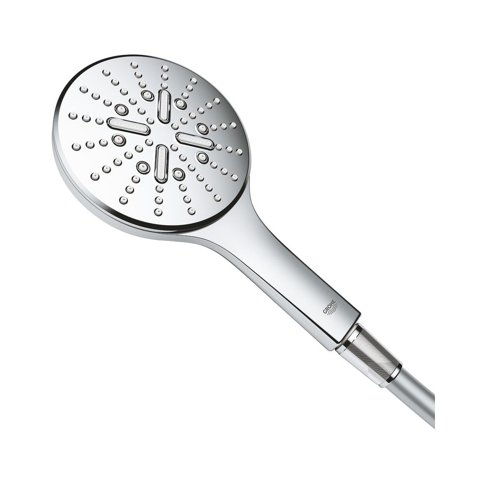 Grohe Rainshower SmartActive 130 Douchette manuelle, fond de douche chromé, 3 modes de jet, chromé, 26544000