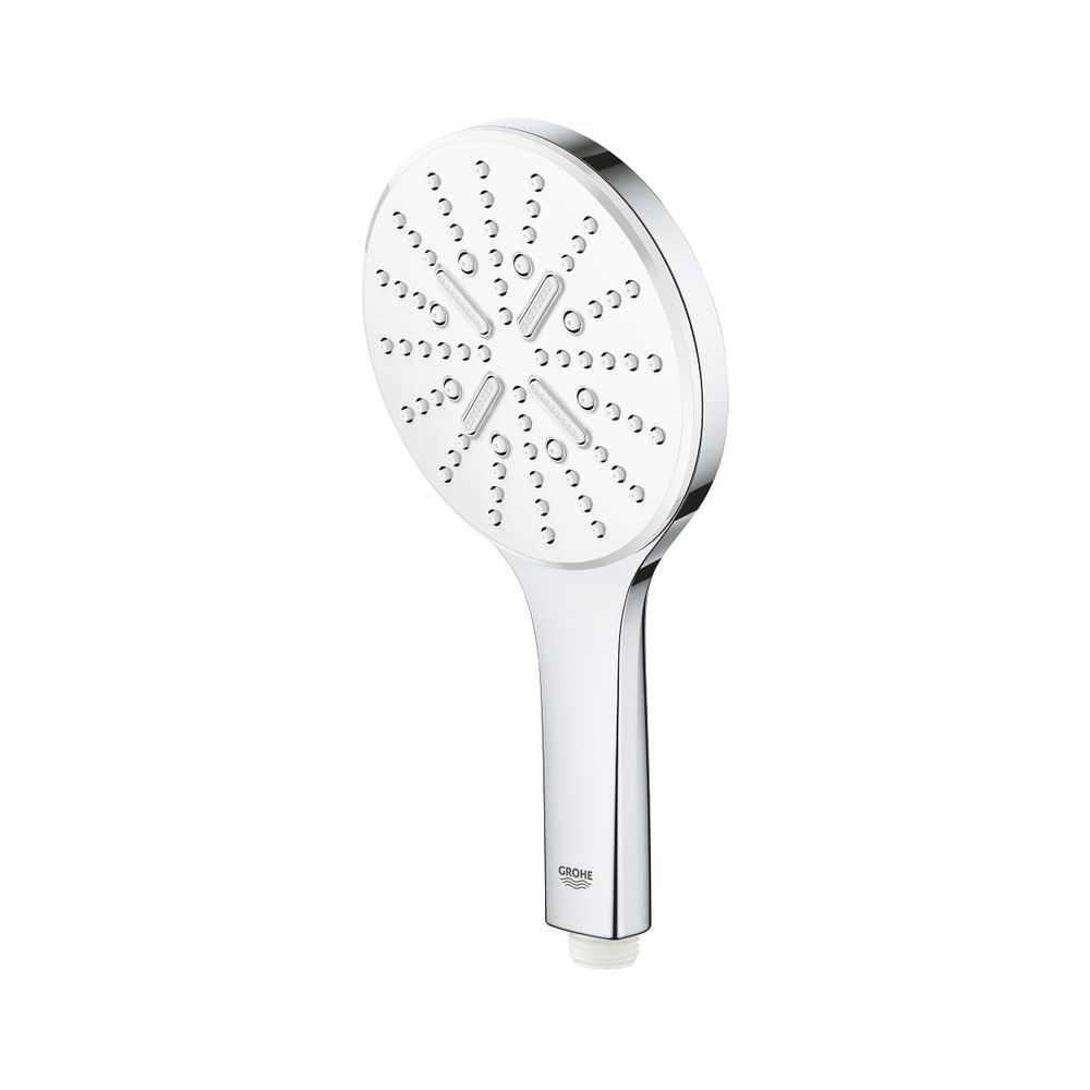 Pommeau de douche Rainshower SmartActive 130 GROHE, fond de pommeau Moon White, 3 modes, Moon White/Chrom, 26544LS0