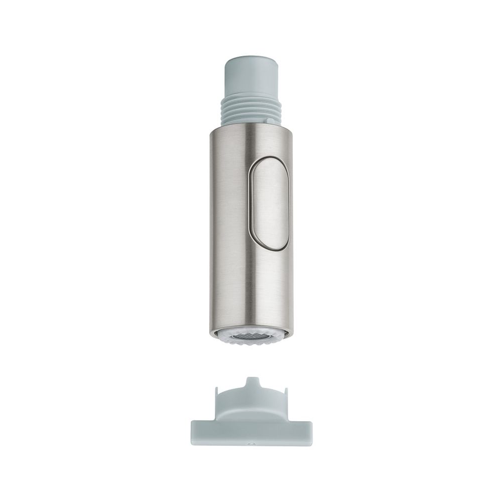 Pommeau de douche Grohe, jet laminaire/jet de pluie, retour automatique au jet laminaire, Supersteel, 48416DC0