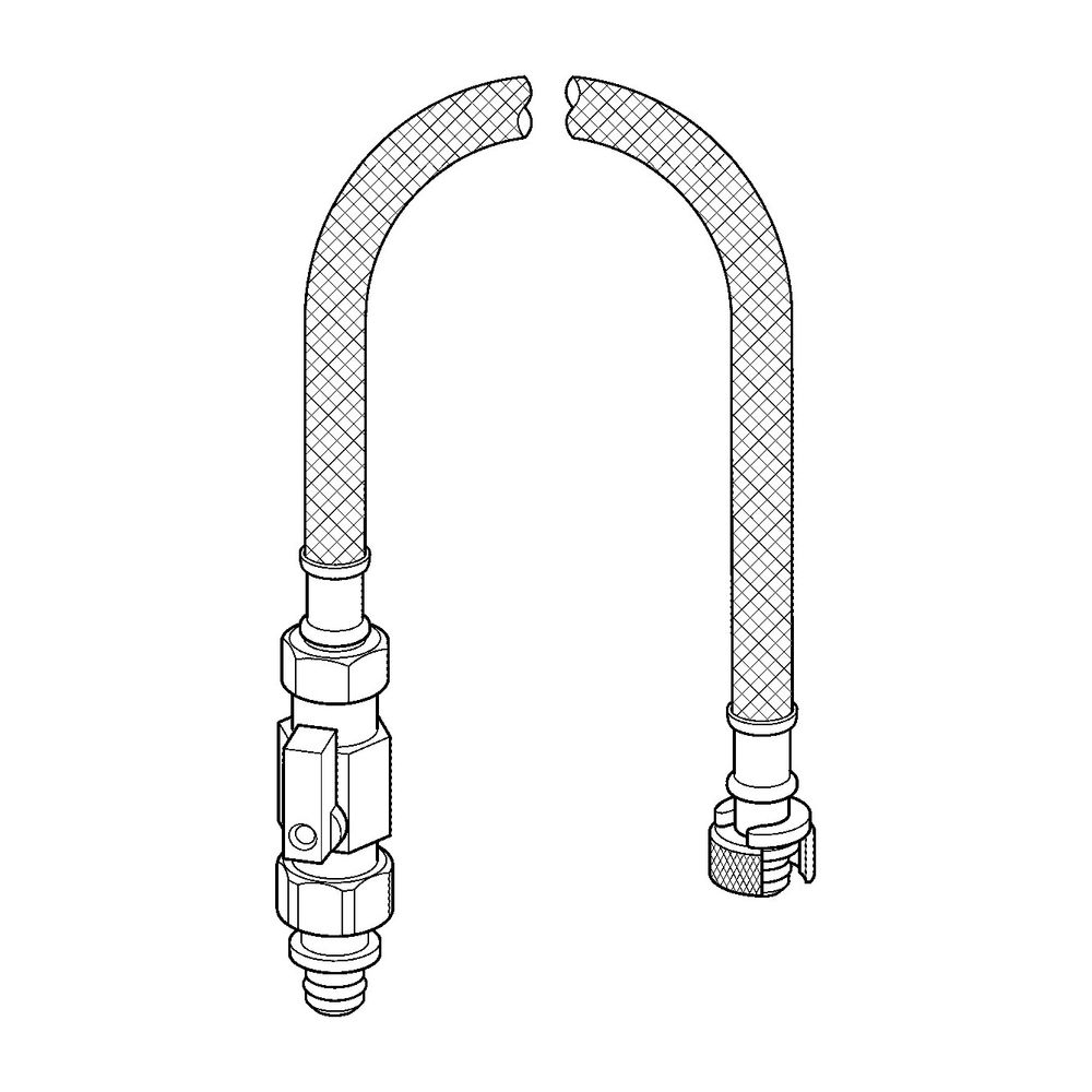 Tuyau de raccordement Grohe pour WC douche Sensia Arena 39354SH0 et 39354SH1, 14974001