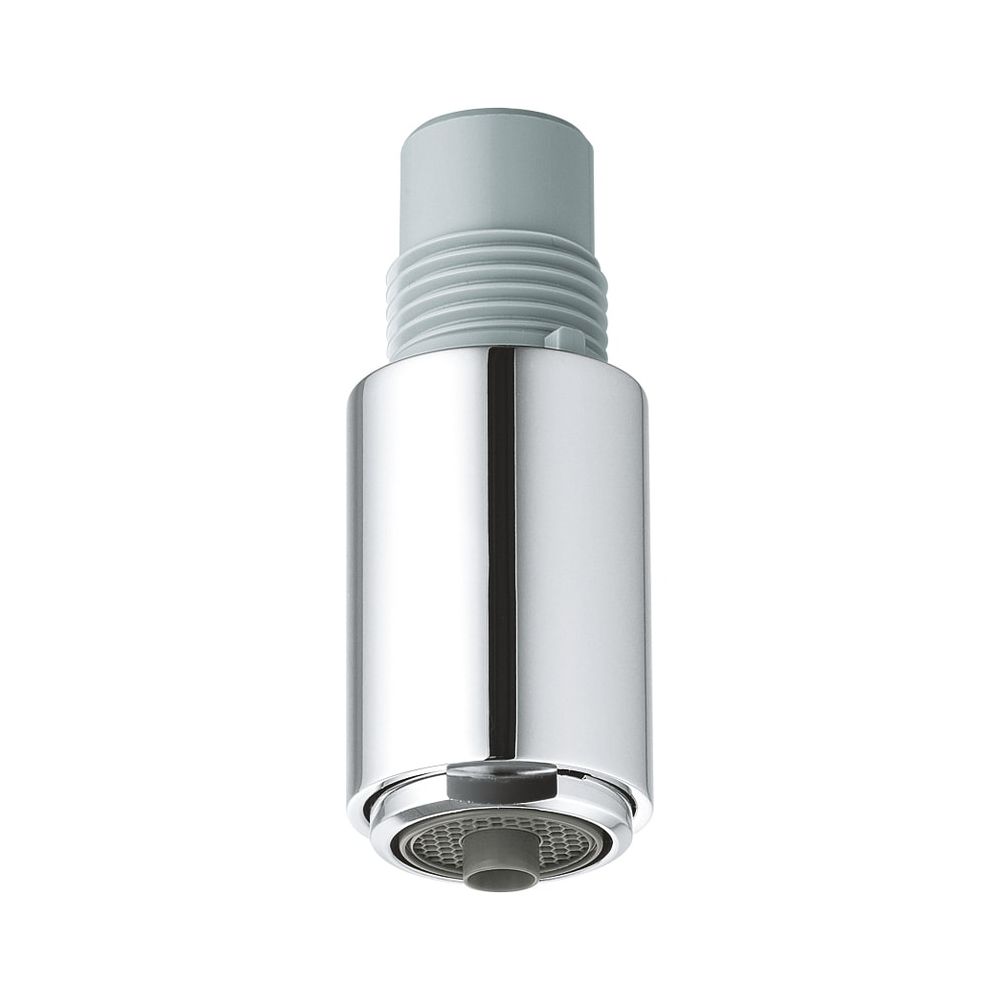 Pommeau de douchette Grohe pour mitigeur monocommande Blue, bec en C, régulateur double jet pour Blue, chromé, 48427000