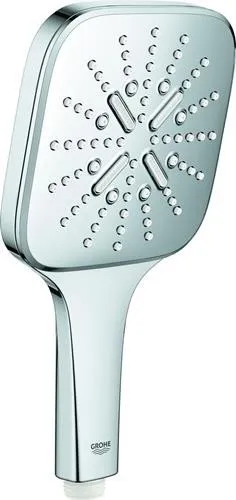 Pommeau de douche Rainshower SmartActive 130 Cube, platine chrome, 3 modes de jet, 8,5 l/min