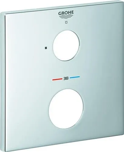 Grohe Rosette 49109 carrée pour kits de montage prêts à poser THM chromée