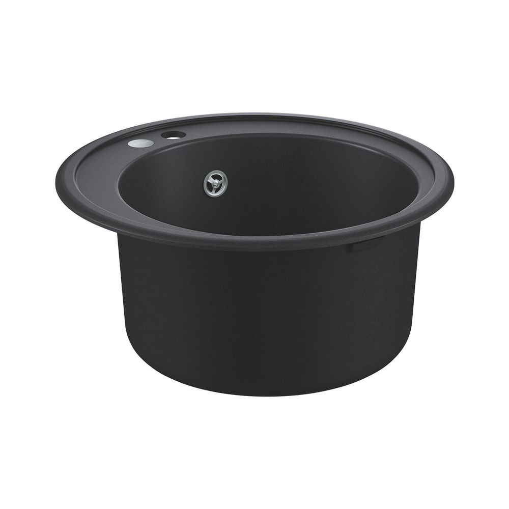 Évier composite Grohe K200, 1 bac rond, diamètre 510 mm, Granit Noir, 31656AP0